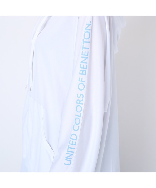 BENETTON (UNITED COLORS OF BENETTON)（ベネトンユナイテッドカラーズオブベネトン）の「【BENETTON / ベネトン】レディースUVフード付きラッシュガード / 水陸両用 フィットネス ジム アウトドア マリンレジャー UPF50+（ラッシュガード・レディース・ホワイト/ブラック/杢グレー・MEDIUM/LARGE/X-LARGE）」の13枚目の写真