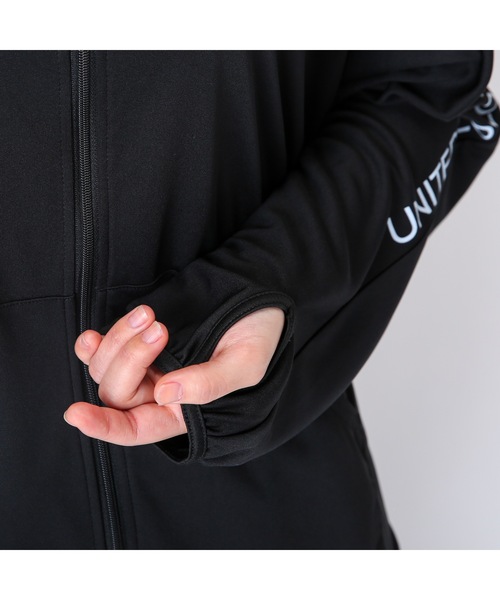 BENETTON (UNITED COLORS OF BENETTON)（ベネトンユナイテッドカラーズオブベネトン）の「【BENETTON / ベネトン】レディースUVフード付きラッシュガード / 水陸両用 フィットネス ジム アウトドア マリンレジャー UPF50+（ラッシュガード・レディース・ホワイト/ブラック/杢グレー・MEDIUM/LARGE/X-LARGE）」の18枚目の写真