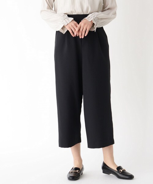 pink adobe（ピンクアドベ）の「◆【S-3L/洗濯機OK】洗えるきちんとワイドパンツ（その他パンツ・レディース・ブラック/グレー/ブルー/ライトベージュ/ライトグリーン系2・44/40/38/42/36）」の2枚目の写真