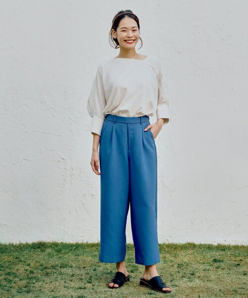 pink adobe（ピンクアドベ）の「◆【S-3L/洗濯機OK】洗えるきちんとワイドパンツ（その他パンツ・レディース・ブラック/グレー/ブルー/ライトベージュ/ライトグリーン系2・44/40/38/42/36）」の19枚目の写真