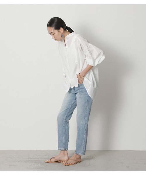 crie conforto(クリーコンフォルト)の「後ろギャザーボリュームブラウス(シャツ/ブラウス・レディース・ブラック/オフホワイト・FREE)」の18枚目の写真