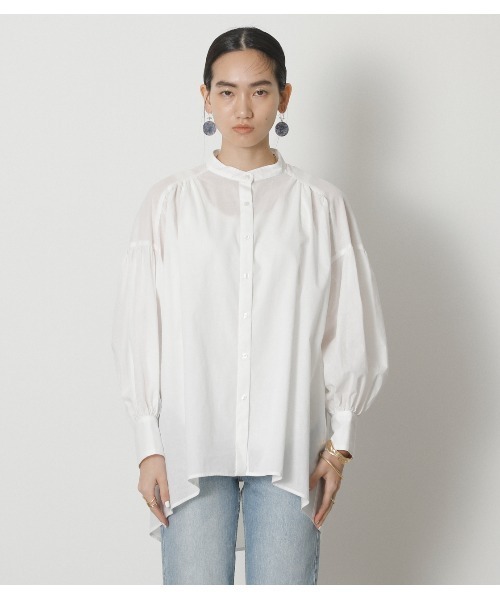 crie conforto(クリーコンフォルト)の「後ろギャザーボリュームブラウス(シャツ/ブラウス・レディース・ブラック/オフホワイト・FREE)」の16枚目の写真