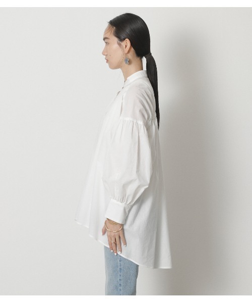 crie conforto(クリーコンフォルト)の「後ろギャザーボリュームブラウス(シャツ/ブラウス・レディース・ブラック/オフホワイト・FREE)」の14枚目の写真