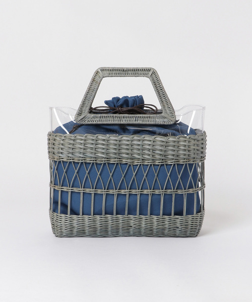 URBAN RESEARCH ROSSO（アーバンリサーチロッソ）の「ラタン×PVC コンビバッグ∴（かごバッグ・レディース・イエロー/ブルー・ONE）」の10枚目の写真