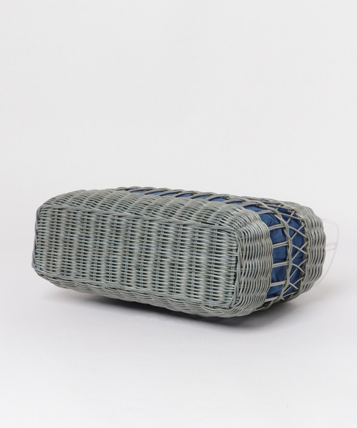 URBAN RESEARCH ROSSO（アーバンリサーチロッソ）の「ラタン×PVC コンビバッグ∴（かごバッグ・レディース・イエロー/ブルー・ONE）」の7枚目の写真