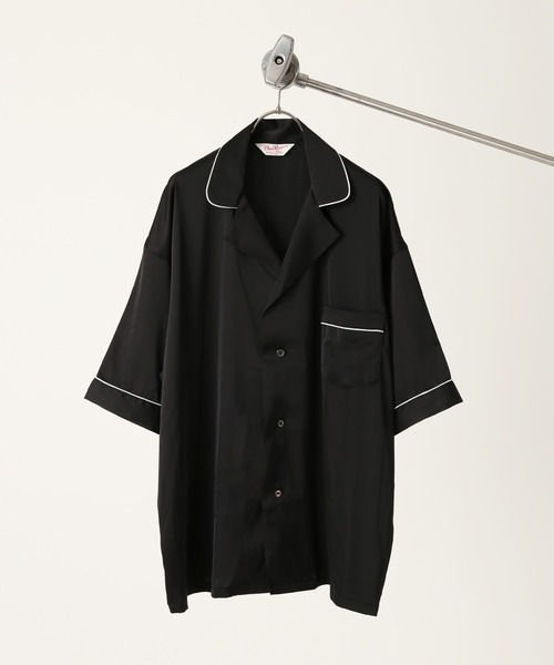 JOURNAL STANDARD relume(ジャーナルスタンダード レリューム)の「【DAN RIVER/ダンリバー】サテンパジャマシャツ(シャツ/ブラウス・メンズ・ネイビー/グリーン/ブラック・LARGE/MEDIUM)」の18枚目の写真