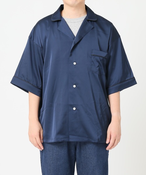 JOURNAL STANDARD relume(ジャーナルスタンダード レリューム)の「【DAN RIVER/ダンリバー】サテンパジャマシャツ(シャツ/ブラウス・メンズ・ネイビー/グリーン/ブラック・LARGE/MEDIUM)」の16枚目の写真