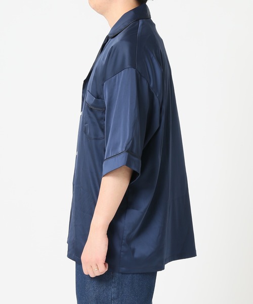 JOURNAL STANDARD relume(ジャーナルスタンダード レリューム)の「【DAN RIVER/ダンリバー】サテンパジャマシャツ(シャツ/ブラウス・メンズ・ネイビー/グリーン/ブラック・LARGE/MEDIUM)」の5枚目の写真
