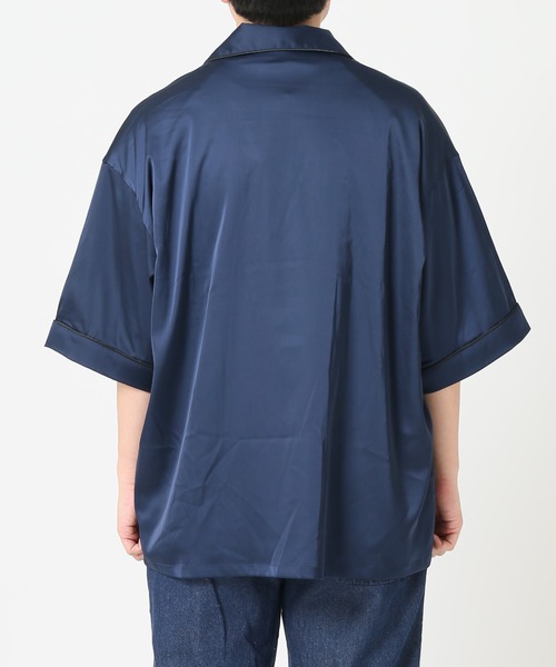 JOURNAL STANDARD relume(ジャーナルスタンダード レリューム)の「【DAN RIVER/ダンリバー】サテンパジャマシャツ(シャツ/ブラウス・メンズ・ネイビー/グリーン/ブラック・LARGE/MEDIUM)」の8枚目の写真