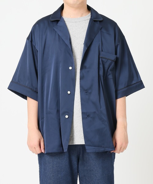 JOURNAL STANDARD relume(ジャーナルスタンダード レリューム)の「【DAN RIVER/ダンリバー】サテンパジャマシャツ(シャツ/ブラウス・メンズ・ネイビー/グリーン/ブラック・LARGE/MEDIUM)」の10枚目の写真
