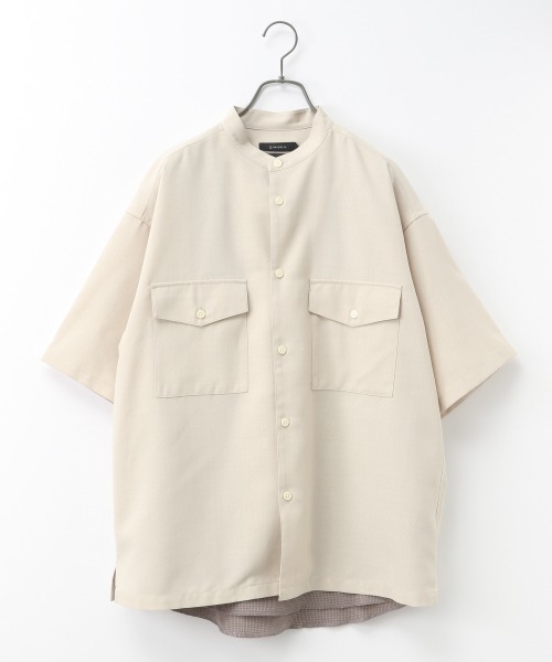 RAGEBLUE(レイジブルー)の「<シワ軽減>リネンタッチワイドシャツ/938598(シャツ/ブラウス・メンズ・ブラック/ブラウン/グレー/オフホワイト/オリーブ/ブラウン系その他・SMALL/MEDIUM/LARGE)」の1枚目の写真