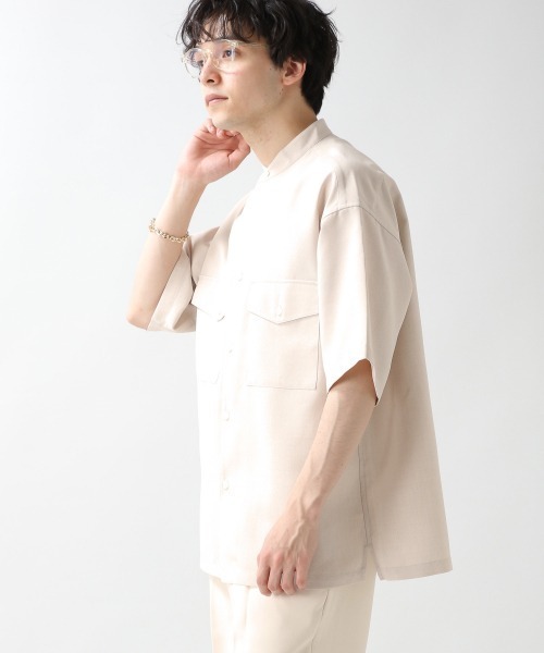 RAGEBLUE(レイジブルー)の「<シワ軽減>リネンタッチワイドシャツ/938598(シャツ/ブラウス・メンズ・ブラック/ブラウン/グレー/オフホワイト/オリーブ/ブラウン系その他・SMALL/MEDIUM/LARGE)」の13枚目の写真