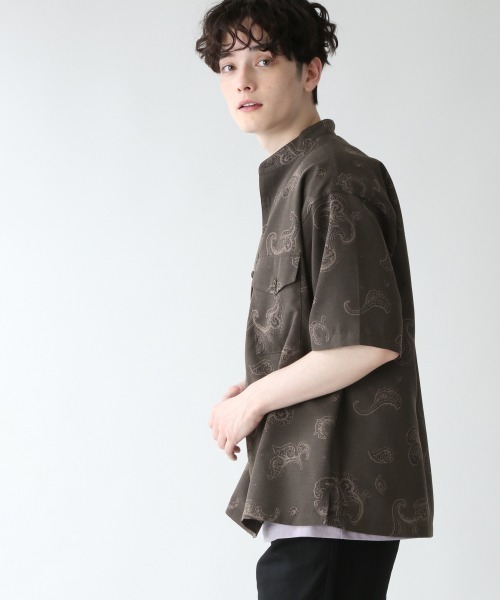 RAGEBLUE(レイジブルー)の「<シワ軽減>リネンタッチワイドシャツ/938598(シャツ/ブラウス・メンズ・ブラック/ブラウン/グレー/オフホワイト/オリーブ/ブラウン系その他・SMALL/MEDIUM/LARGE)」の17枚目の写真