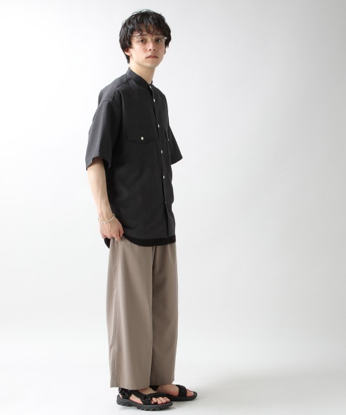 RAGEBLUE(レイジブルー)の「<シワ軽減>リネンタッチワイドシャツ/938598(シャツ/ブラウス・メンズ・ブラック/ブラウン/グレー/オフホワイト/オリーブ/ブラウン系その他・SMALL/MEDIUM/LARGE)」の7枚目の写真