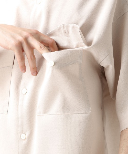 RAGEBLUE(レイジブルー)の「<シワ軽減>リネンタッチワイドシャツ/938598(シャツ/ブラウス・メンズ・ブラック/ブラウン/グレー/オフホワイト/オリーブ/ブラウン系その他・SMALL/MEDIUM/LARGE)」の15枚目の写真