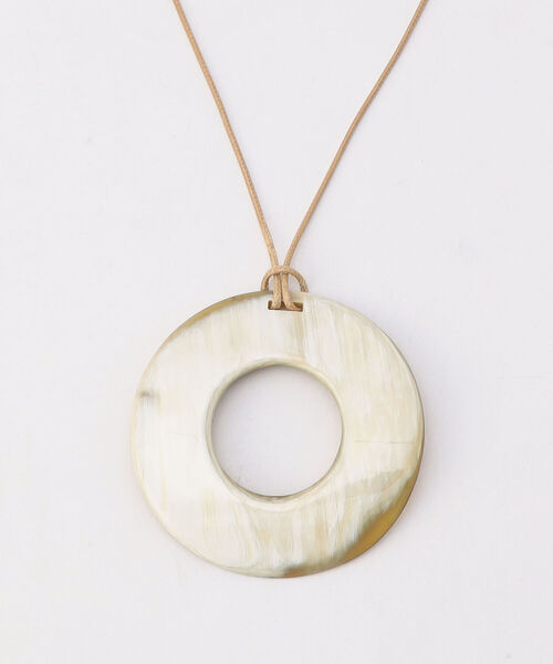 NOLLEY’S（ノーリーズ）の「【SOYANG /ソーヤング】ホーンリングネックレス（ネックレス・レディース・ブラック/ベージュ・FREE）」の7枚目の写真