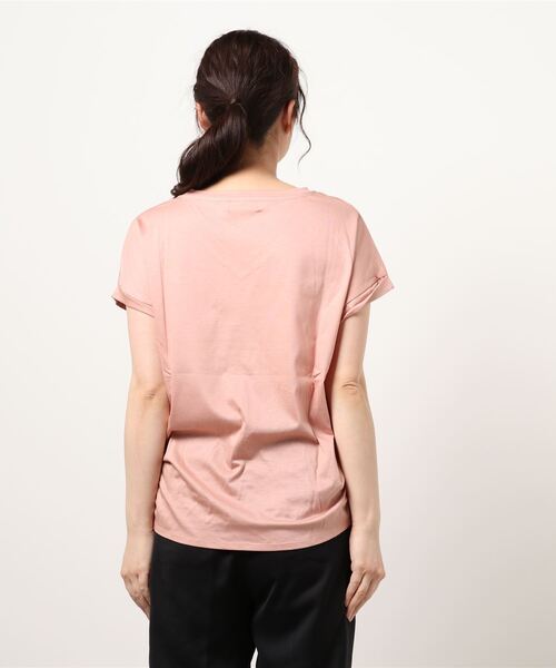 RIVE DROITE（リヴドロワ）の「何枚でも揃えたくなる　リヨセルコットンVネックカットソー＜BASIC＞（Tシャツ/カットソー・レディース・チャコールグレー/ブラック/オフホワイト/サックスブルー/ピンク/モカ・FREE）」の8枚目の写真