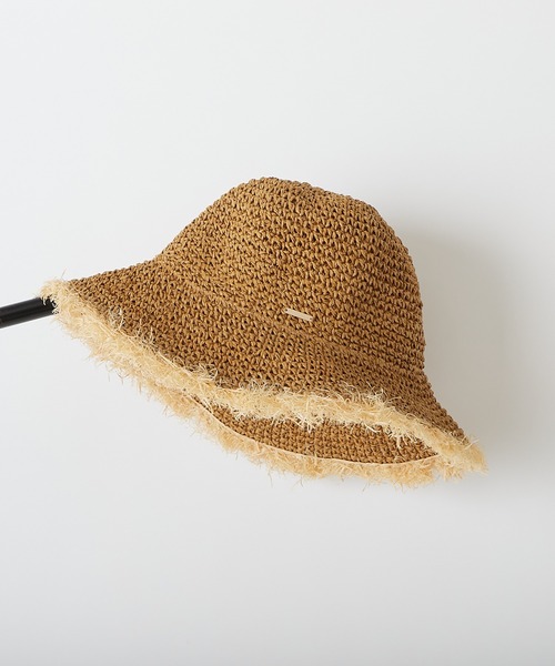 CIAOPANIC TYPY（チャオパニックティピー）の「【KIDS】フリンジつば広ハット（ハット・キッズ・ベージュ/ブラウン・54）」の2枚目の写真