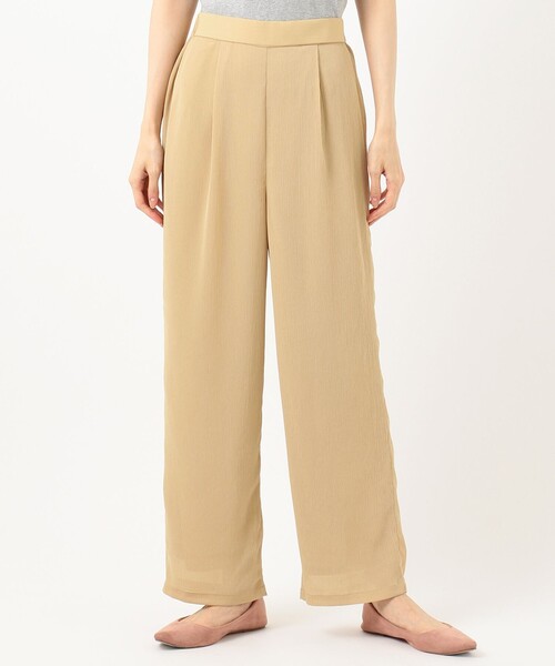 Feroux(フェルゥ)の「【sont. by Feroux】シアークレープワイド パンツ(その他パンツ・レディース・ベージュ系/ライトイエロー系・2)」の18枚目の写真