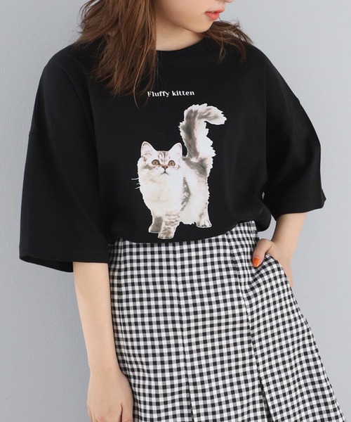 one after another NICE CLAUP(ワンアフターアナザーナイスクラップ)の「アソートビックT(Tシャツ/カットソー・レディース・ベージュ/オフホワイト/ホワイト系その他/ブラック系その他・FREE)」の3枚目の写真