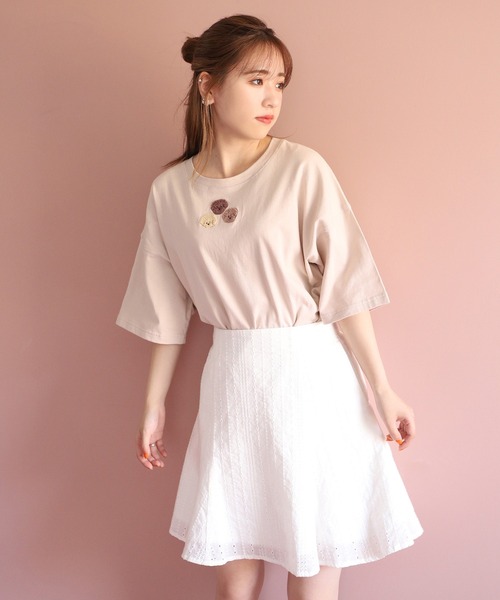 one after another NICE CLAUP(ワンアフターアナザーナイスクラップ)の「アソートビックT(Tシャツ/カットソー・レディース・ベージュ/オフホワイト/ホワイト系その他/ブラック系その他・FREE)」の5枚目の写真