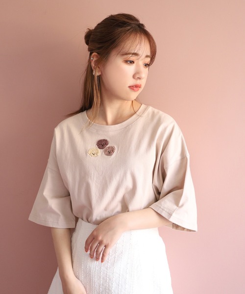 one after another NICE CLAUP(ワンアフターアナザーナイスクラップ)の「アソートビックT(Tシャツ/カットソー・レディース・ベージュ/オフホワイト/ホワイト系その他/ブラック系その他・FREE)」の7枚目の写真