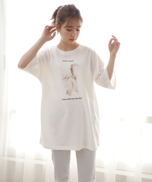 one after another NICE CLAUP(ワンアフターアナザーナイスクラップ)の「アソートビックT(Tシャツ/カットソー・レディース・ベージュ/オフホワイト/ホワイト系その他/ブラック系その他・FREE)」の20枚目の写真
