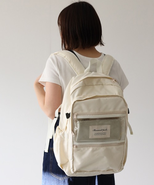 one after another NICE CLAUP（ワンアフターアナザーナイスクラップ）の「PVCリュック（ショルダーバッグ・レディース・ブラック/アイボリー/カーキ・FREE）」の21枚目の写真