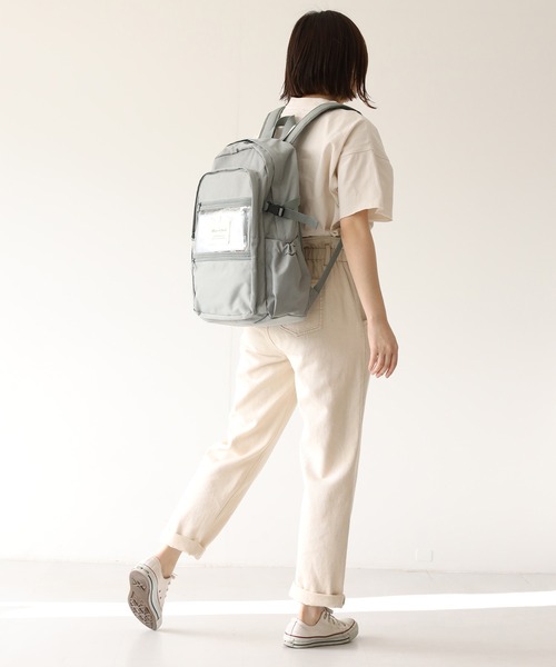 one after another NICE CLAUP（ワンアフターアナザーナイスクラップ）の「PVCリュック（ショルダーバッグ・レディース・ブラック/アイボリー/カーキ・FREE）」の17枚目の写真