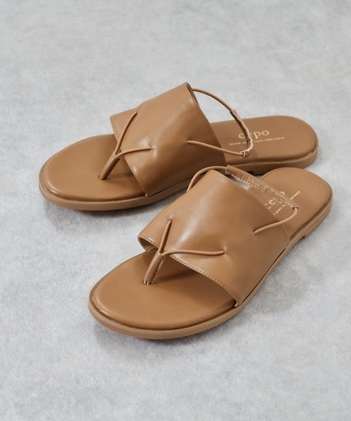 cepo(セポ)の「トングストラップ フラットサンダル(サンダル・レディース・ブラック/キャメル・M/L)」の11枚目の写真