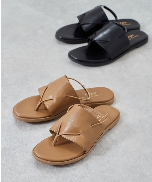 cepo(セポ)の「トングストラップ フラットサンダル(サンダル・レディース・ブラック/キャメル・M/L)」の12枚目の写真