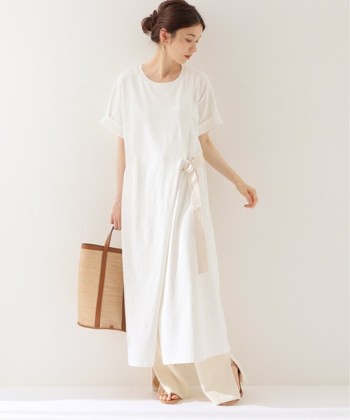 今季ブランド ハイゲージ天竺ラップワンピース