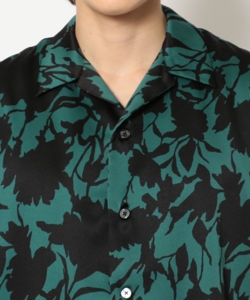 LUSOR(ルーソル)の「LUSOR(ルーソル)SHADOW FLOWER SS SH/シャドウフラワー ショートスリーブシャツ(シャツ/ブラウス・メンズ・グレー/エメラルド・FREE)」の6枚目の写真