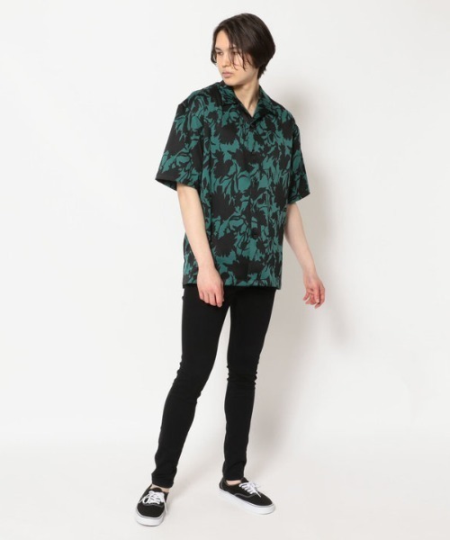 LUSOR(ルーソル)の「LUSOR(ルーソル)SHADOW FLOWER SS SH/シャドウフラワー ショートスリーブシャツ(シャツ/ブラウス・メンズ・グレー/エメラルド・FREE)」の8枚目の写真