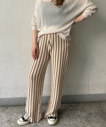 ニットストライプパンツ