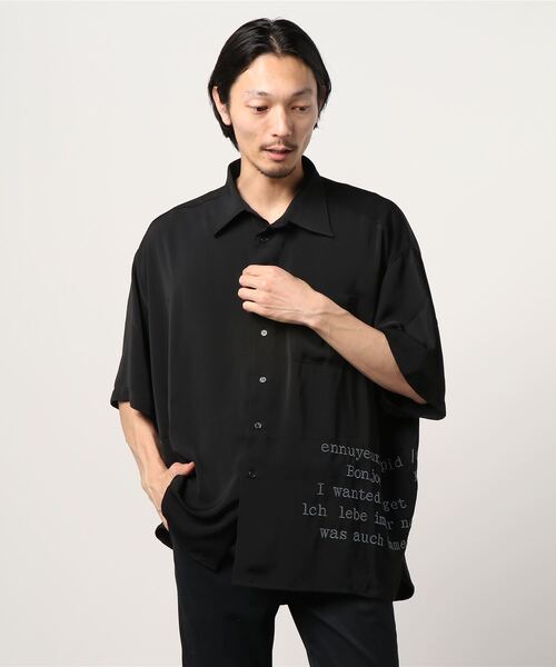 LUSOR(ルーソル)の「LUSOR(ルーソル)刺繍ビッグシャツ(シャツ/ブラウス・メンズ・ホワイト/ブラック/ブルー・FREE)」の2枚目の写真