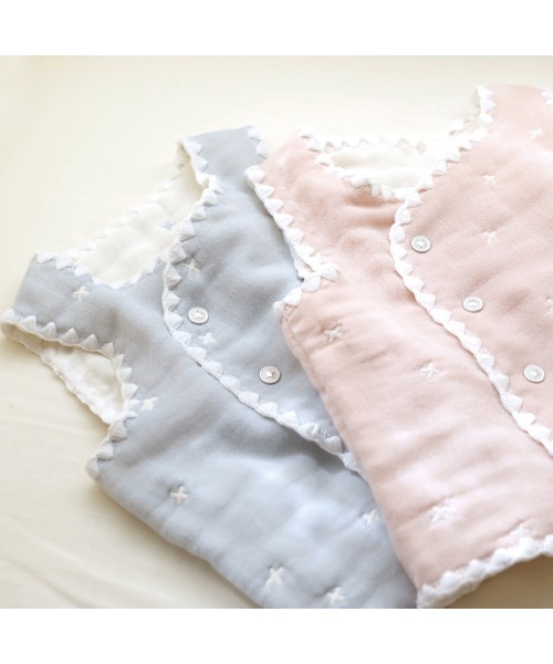 10mois（ディモワ）の「10mois ふくふくガーゼ ちょっき（その他ベビーウェア・キッズ・ライトブルー/ベビーピンク・70-80cm）」の15枚目の写真