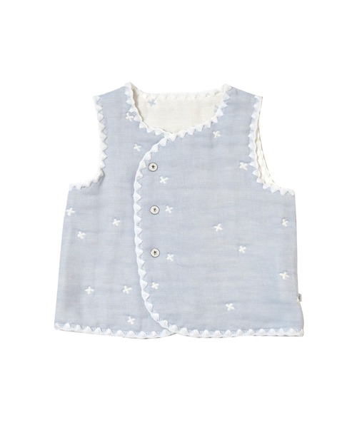 10mois（ディモワ）の「10mois ふくふくガーゼ ちょっき（その他ベビーウェア・キッズ・ライトブルー/ベビーピンク・70-80cm）」の16枚目の写真