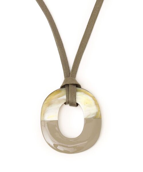 SHIPS（シップス）の「Water buffalo ネックレス（ネックレス・レディース・ベージュ/イエロー・ONE SIZE）」の2枚目の写真