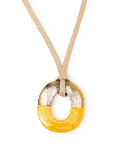 SHIPS（シップス）の「Water buffalo ネックレス（ネックレス・レディース・ベージュ/イエロー・ONE SIZE）」の5枚目の写真