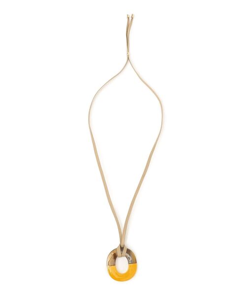 SHIPS（シップス）の「Water buffalo ネックレス（ネックレス・レディース・ベージュ/イエロー・ONE SIZE）」の3枚目の写真