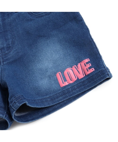 JENNI love（ジェニィラブ）の「接触冷感カラーボタンデニムショーパン（デニムパンツ・キッズ・サックスブルー/ブルー・130cm/140cm/150cm/160cm）」の6枚目の写真