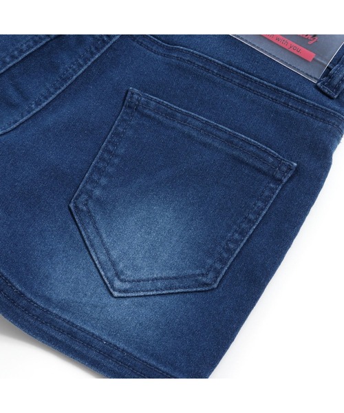 JENNI love（ジェニィラブ）の「接触冷感カラーボタンデニムショーパン（デニムパンツ・キッズ・サックスブルー/ブルー・130cm/140cm/150cm/160cm）」の8枚目の写真