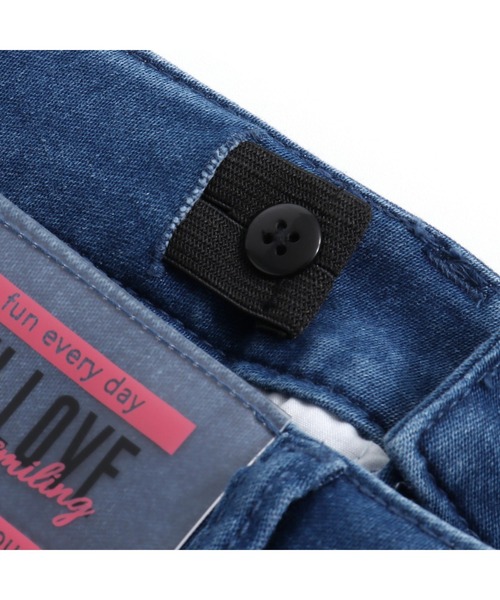 JENNI love（ジェニィラブ）の「接触冷感カラーボタンデニムショーパン（デニムパンツ・キッズ・サックスブルー/ブルー・130cm/140cm/150cm/160cm）」の12枚目の写真