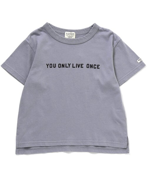F.O.KIDS(エフオーキッズ)の「ロゴTシャツ(Tシャツ/カットソー・キッズ・グレー/オフホワイト/イエロー/ネイビー/パープル・140/120/130/110/100/90)」の4枚目の写真