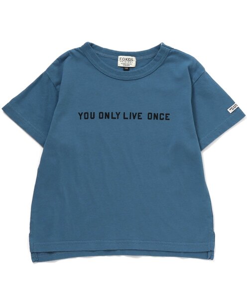 F.O.KIDS(エフオーキッズ)の「ロゴTシャツ(Tシャツ/カットソー・キッズ・グレー/オフホワイト/イエロー/ネイビー/パープル・140/120/130/110/100/90)」の3枚目の写真
