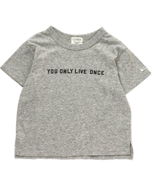 F.O.KIDS(エフオーキッズ)の「ロゴTシャツ(Tシャツ/カットソー・キッズ・グレー/オフホワイト/イエロー/ネイビー/パープル・140/120/130/110/100/90)」の1枚目の写真
