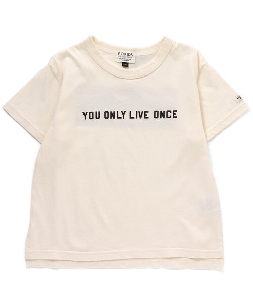 F.O.KIDS(エフオーキッズ)の「ロゴTシャツ(Tシャツ/カットソー・キッズ・グレー/オフホワイト/イエロー/ネイビー/パープル・140/120/130/110/100/90)」の2枚目の写真