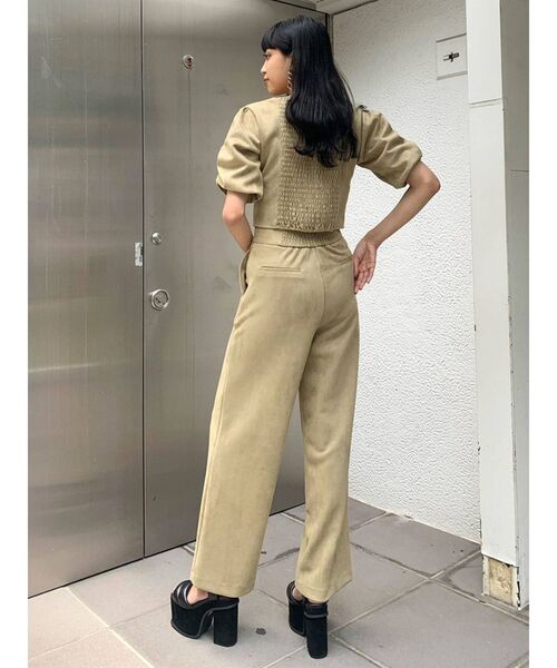 EMODA（エモダ）の「ハイウエストルーズワイドパンツ（その他パンツ・レディース・グレー/ブラック/ブラウン/カーキ・SMALL/MEDIUM）」の11枚目の写真