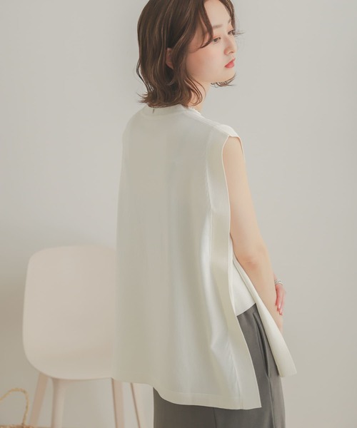 SENSE OF PLACE by URBAN RESEARCH(センスオブプレイスバイアーバンリサーチ)の「スクエアスリーブセーター(ニット/セーター・レディース・アイボリー/ブラック/ブルー/オレンジ・ONE)」の8枚目の写真